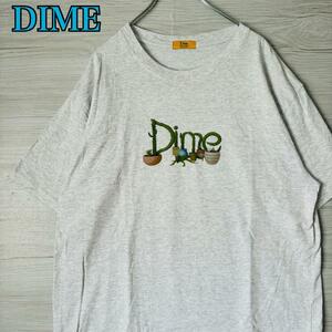 【希少デザイン】DIME ダイム　Tシャツ　XLサイズ　センターロゴ　ストリート　人気　一点物　おしゃれ　高級　春服　夏服　ゆったり