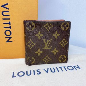 A112【正規品】LOUIS VUITTON ルイヴィトン モノグラム ポルトフォイユマルコ 小銭入れ付 二つ折り財布 ウォレット M62288/MI874