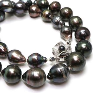 【売り切り】1円〜!!13.0mm珠!!《南洋黒蝶真珠ネックレス》J◎ 約73.7g 約45.0cm パール pearl necklace jewelry DH0/EA5 E212