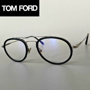 メガネ トムフォード TOM FORD ティアドロップ 【新品】 ブラック ガンメタ ブルーライトカット メタル ツーブリッジ メンズ レディース 黒