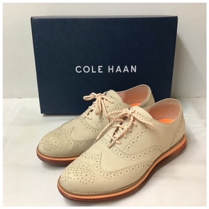 ☆未使用☆ COLE HAAN コールハーン スエードレザー シューズ レディース 24.5㎝ 薄ブラウン