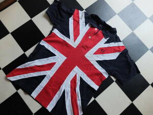 FRED PERRY BEAMS フレッドペリー ビームス 100周年 記念モデル ユニオンジャック イギリス国旗 ポロシャツ サイズL ネイビー レッド mods