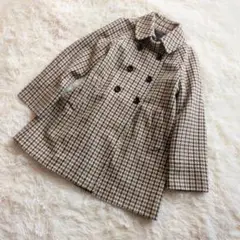 【極美品】J.CREW Jクルー ウールコート　ハウンドトゥース　Mサイズ相当