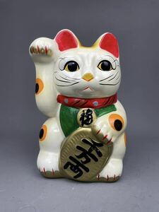 D14) 昭和レトロ 招き猫 貯金箱 高さ約28cm開運 縁起物 置物 商売繁盛 オブジェ まねきねこ 和風インテリア 飾物 飲食店 店舗 玄関 