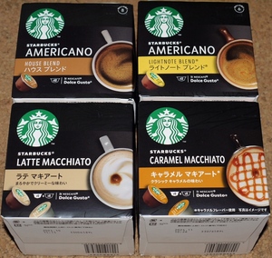 ★新品★スターバックス ネスカフェ ドルチェグスト専用カプセル４種セット STARBUCKS NESCAFE ＋オマケ【即決】