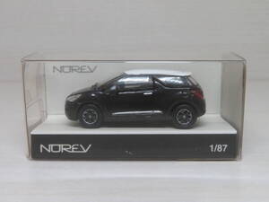 CITROEN DS3　シトロエン DS3　（黒/白ルーフ）　ノレブ　NOREV　1/87 