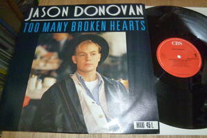 横書き )) 12” JASON DONOVAN // TOO MANY BROKEN HEARTS