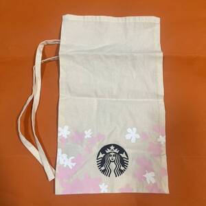 新品未使用 激レア スターバックス　スタバ　サクラ　ラッピング袋　ラッピングバック　布袋　ギフト　桜 STARBUCKS 巾着 巾着袋 