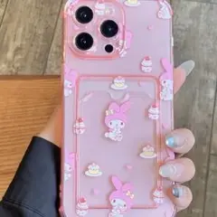 iPhone15 ケース カバー かわいい シンプル マイメロ サンリオ ピンク