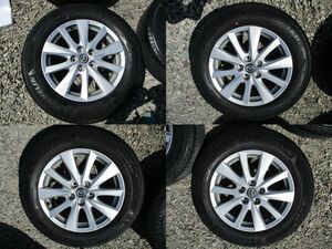 #N-598(899465)【溝あり】マツダ純正 アルミホイール KE2AW CX5 5穴 PCD114.3 ラジアルタイヤ付き 4本set MICHELIN LATITUDE 225/65R17