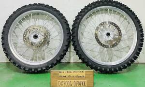 KDX200SR DX200G 前後ホイール ディスクローターハブパネルスプロケセット