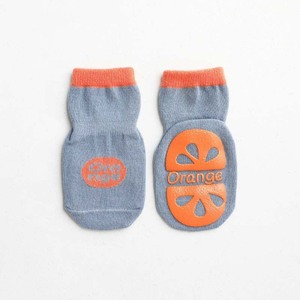 ☆ オレンジ ☆ Mサイズ（12cm） ☆ キッズ ソックス 滑り止め sesocks04 ベビー 靴下 滑り止め ソックス キッズ くつ下 ベビーソックス