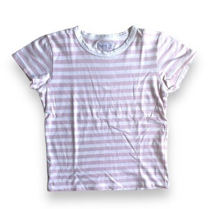 国内正規品★ agnes b アニエスベー 半袖 ボーダー Uネック コットン Tシャツ T1 S/S トップス カットソー 古着 ヴィンテージ レディース