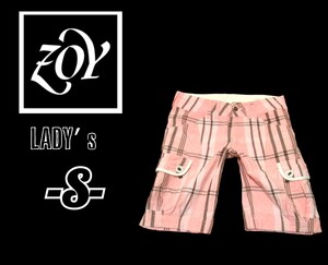 送料無料 レディースS◇ZOY◇チェック柄ショートパンツ pink