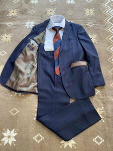 REDA スーツ 紺ストライプ セットアップ THE SUIT COMPANY サイズM 165-175 擦れほつれ無し　美品　シングルスーツ