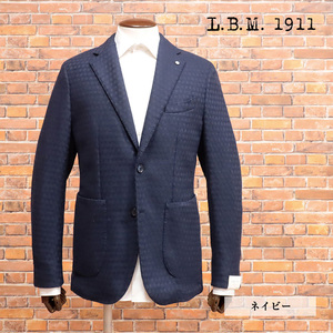 秋冬/L.B.M.1911/54サイズ/楽ちん ジャケット Dandy Jacket ウール混ドビー ニット伸縮 イタリア製 新品/紺/ネイビー/jd581/