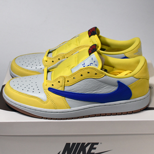 28.5cm Travis Scott x Nike WMNS Air Jordan 1 Retro Low OG Canary DZ4137-700 US W11.5