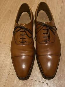 ★ 美品Crockett＆Jones クロケット＆ジョーンズ HALLAM ハラム ストレートチップ シューズ ハラム ブラウン 8.5 イギリス 王道