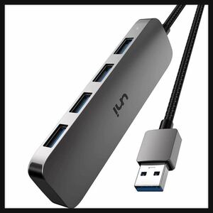 【未使用】uni★USB ハブ 3.0 USB ポート[ USB3.0*4ポート] ｜ uni ハブusb 3.0 対応 USB変換アダプタ usb a ハブ｜高速データ転送, 1.2m