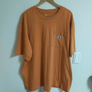 carhartt カーハート ビッグサイズ ポケットTシャツ 半袖 ワーク 2XL オレンジ