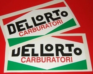 海外　限定品　送料込み 　デロルト キャブレター Dellorto carburatori 100mm 2枚セット 　ステッカー