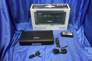 難有り EPSON/Wi-Fi対応 バッテリー内蔵 モバイルA4プリンター ◆PX-S05B/元箱付き◆　48500Y