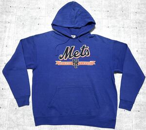 00s USA製 New York Mets 2007年 MLB フーディー　　スウェット パーカー ニューヨーク・メッツ Lee リー ボディ 大きいサイズ 柳9317