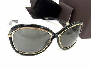 1円 ■美品■ TOM FORD トムフォード TF52 60▢15 120 サングラス メガネ 眼鏡 レディース ブラック系 AX7061