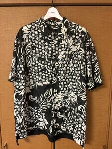 sacai 24SS Floral Embroidered Patch Shirt シャツ ブラック×ホワイト 