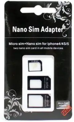 mobee Nano SIM MicroSIM 変換アダプタ 3点セット