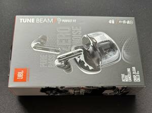 JBL　TUNE BEAM　ゴーストブラック　完全ワイヤレスイヤホン/アクティブノイズキャンセリング/スケルトン 透明 外音取込 IP54