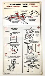【ファン必携】メキシカーナ航空 MEXICANA AIRLINES ボーイング727-200 非常案内しおり 現品限り 波音727-200急信息，在当前生中提供。