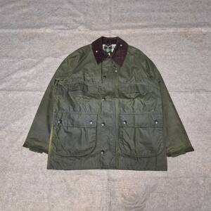 希少 デッドストック 　80s　 38　バブアー　4ポケット　 ビデイル　セージ　4ポケット　Barbour bedale 　ヴィンテージ　　 ジャケット　