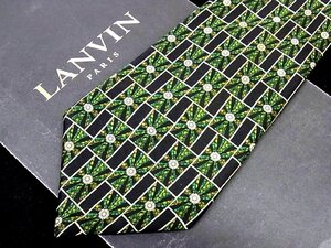 ♪今週の特売980円～♪3177♪良品【LANVIN】ランバン【花 小花 デザイン 柄】ネクタイ♪