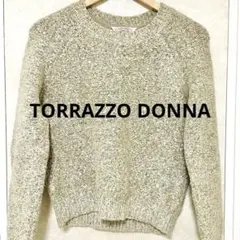 TORRAZZO DONNA ニット セーター ラメ 厚手 長袖 ベージュ S