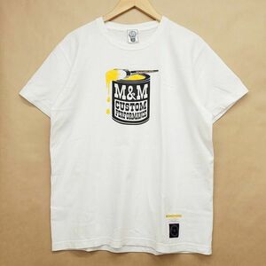 261460◎2【Lサイズ】M&M CUSTOM PERFORMANCE コラボ MUSTARD HOTEL TEE マスタードホテル 半袖 Tシャツ ホワイト MHMM-02▲２●