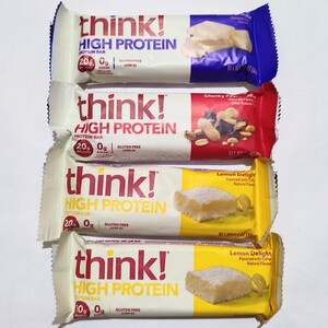 4本 Think High PROTEINプロテインバー ホワイトチョコレート　チャンキー　ハイプロテインバー シンクシン　thinkthin　think !