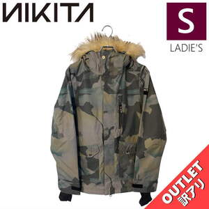 【OUTLET】 NIKITA HAWTHORNE PRINT JKT MOUNTAIN CAMO Sサイズ レディース スノーボード スキー ジャケット JACKET アウトレット