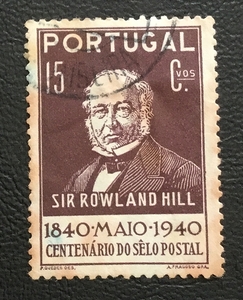 世界の人物切手 （ポルトガル） サ－・ローランド・ヒル　1940-8-12発行 