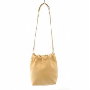 ジルサンダー JIL SANDER DRAWSTRING CROSSBODY BAG ショルダーバッグ ハンドバッグ レザー 保存袋付き ベージュ レディース