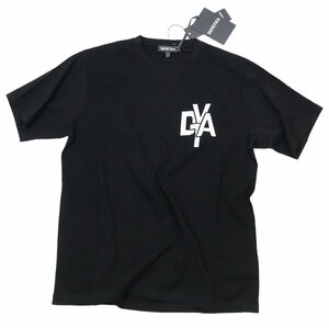 ストリートでスポーティーな大人のラグスポTシャツ！【 DUVETICA / デュベティカ (伊 】アイコンプリントのブラックＴシャツ ML / UNISEX