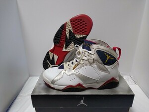 USED:AIR JORDAN 7 RETRO“OLYMPIC”（26cm）NIKE/ナイキ・エアジョーダン7レトロ“オリンピック” バルセロナ五輪【鑑賞用推奨品】