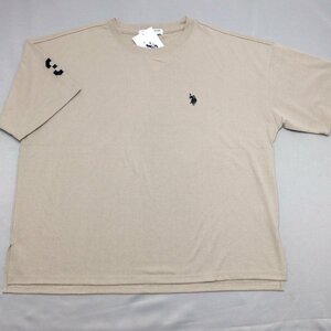 【送料無料】【新品】US.POLO.ASSN レディース半袖Tシャツ　　3L　　ライトベージュ★32218