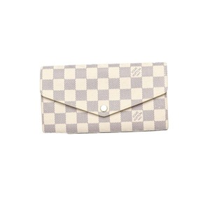 ルイヴィトン 長財布 N63208 ポルトフォイユ・サラ ダミエ アズール 長財布 LOUIS VUITTON アズール ユニセックス 中古