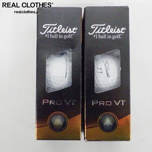 【未使用】Titleist/タイトリスト PRO V1 ゴルフボール ホワイト 2スリーブ /000