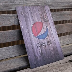 【ブリキ看板】Pepsi ペプシコーラ 看板 レトロ風 インテリア インテリア 店舗 カフェ 壁飾り　20cm×30㎝（送料無料！）②