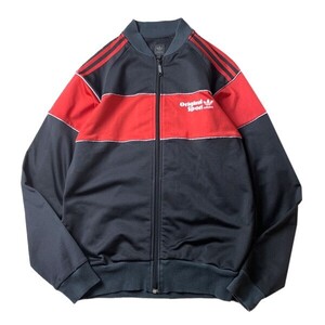 名作モデル! 90s adidas originals sport アディダス ツートン トラックジャケット トップ ジャージ レッド ブラック 赤 黒 M メンズ 古着