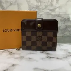 LOUIS VUITTON ルイヴィトン 二つ折り財布 ダミエ ジップ ファスナ