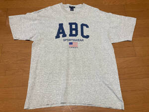 90s ヴィンテージ USA製 HAWAII ハワイ ABC SPORTSWEAR ABCスポーツウェア XL 星条旗 Tシャツ ルーズシルエット 霜降りグレー