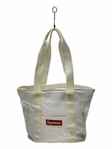 Supreme◆トートバッグ/キャンバス/WHT/無地